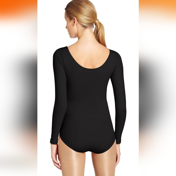 Capezio Womens Team Basic Long Sleeve Leotard medium - Picture 2 of 5
